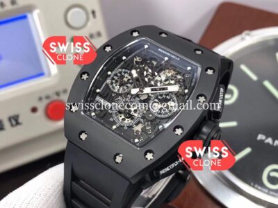 Richard Mille RM011 Felipe Massa 1:1 Mirror Black Ceramic Case Super Clone Watch