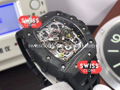 Richard Mille RM011 Felipe Massa Black Forged Carbon Case Black Strap 1:1 Mirror Super Clone Watch