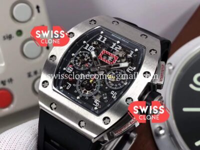 Richard Mille RM011-FM Felipe Massa One Piece Titanium Case Black Strap Super Clone Watch