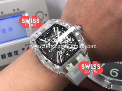 Richard Mille RM12-01 Sapphire Casing with Genuine Tourbillon Movement 1:1 Ultimate Super Clone Watch