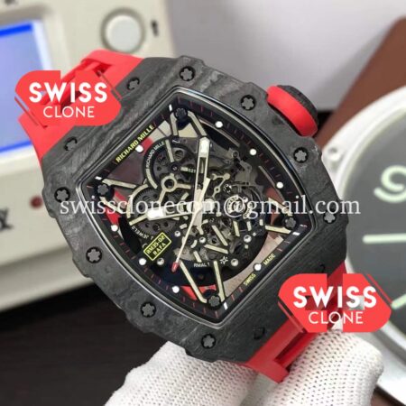 Richard Mille RM35-02 Rafael Nadal Carbon Fiber Casing with Genuine Tourbillon Super Clone Watch