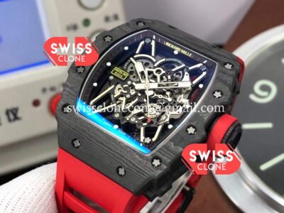 Richard Mille RM35-02 Rafael Nadal Carbon Fiber Casing with Genuine Tourbillon Super Clone Watch