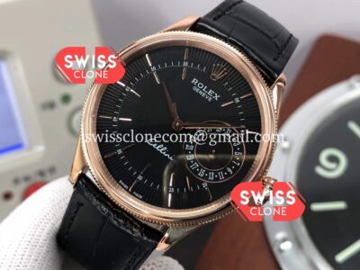 Rolex Cellini Date Brown Dial Ref#50515 Rose Gold 904L Steel Watch Replica 1:1 Mirror Super Clone Watch