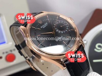Rolex Cellini Date Brown Dial Ref#50515 Rose Gold 904L Steel Watch Replica 1:1 Mirror Super Clone Watch
