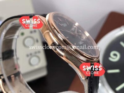 Rolex Cellini Date Brown Dial Ref#50515 Rose Gold 904L Steel Watch Replica 1:1 Mirror Super Clone Watch