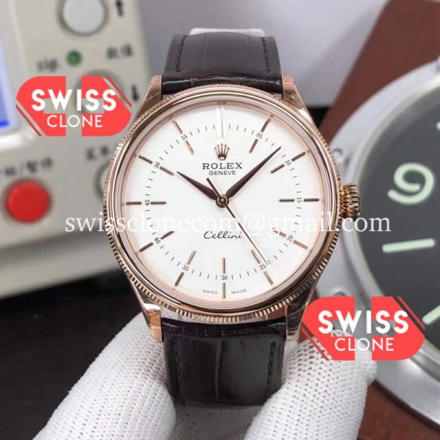 Rolex Cellini Time Ref 50509 Rose Gold White Dial 1:1 Super Clone Watch