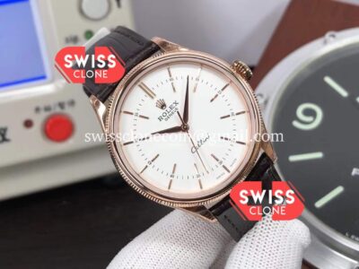 Rolex Cellini Time Ref 50509 Rose Gold White Dial 1:1 Super Clone Watch