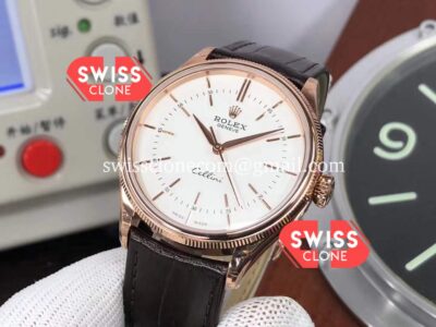 Rolex Cellini Time Ref 50509 Rose Gold White Dial 1:1 Super Clone Watch