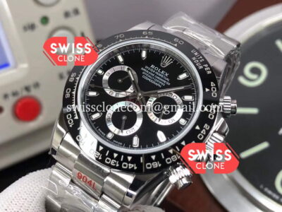 Rolex Cosmograph Daytona Black Dial M116500LN 904L Steel Original Cal.4130 Movement 1:1 Super Clone Watch