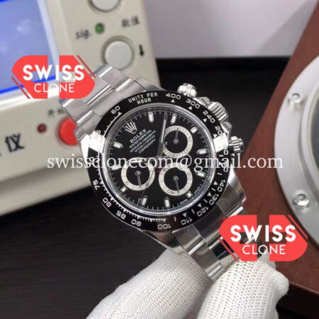 Rolex Cosmograph Daytona Black Dial M116500LN 904L High Resolution View