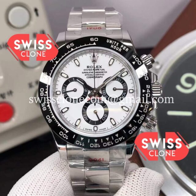 Rolex Cosmograph Daytona White Dial M116500LN 904L Steel Original Cal.4130 Movement 1:1 Super Clone Watch