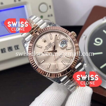 Rolex Datejust 126331 41mm Two Tone Rose Gold 3235 Swiss 1:1 Mirror Super Clone Watch