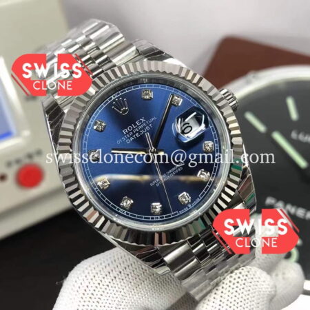 Rolex Datejust 126334 41MM Blue Dial 904L Steel High Resolution View
