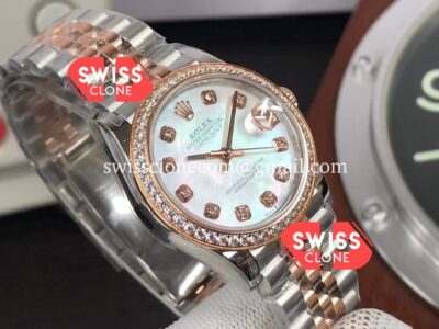 Rolex Datejust 278381 31MM Swiss Replica in 904L Steel Two Tone Rose Gold 1:1 Super Clone Watch
