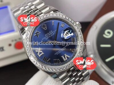 Rolex Datejust 36mm Blue Dial Swiss 904L 1:1 Mirror Super Clone Watch