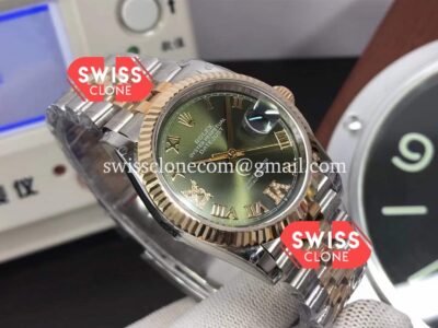 Rolex Datejust 36MM Two Tone Casing Green Dial Swiss Cal.3235 Movement 904L Steel Super Clone Watch