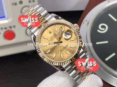 Rolex Datejust 36mm Two Tone Gold Dial 3235 Swiss 904L 1:1 Super Clone Watch