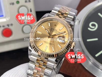 Rolex Datejust 36mm Two Tone Gold Dial 3235 Swiss 904L 1:1 Super Clone Watch
