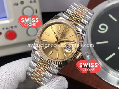 Rolex Datejust 36mm Two Tone Gold Dial 3235 Swiss 904L 1:1 Super Clone Watch