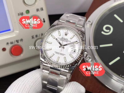 Rolex Datejust 36MM White Dial Cal.3235 Movement 904L Steel Swiss 1:1 Super Clone Watch