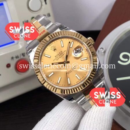 Rolex Datejust 41mm 126333 Two Tone Gold Dial 3235 1:1 Super Clone Watch