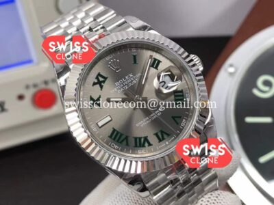 Rolex Datejust 41MM Wimbledon Grey Dial Cal.3235 Swiss Watch 1:1 Mirror Super Clone Watch