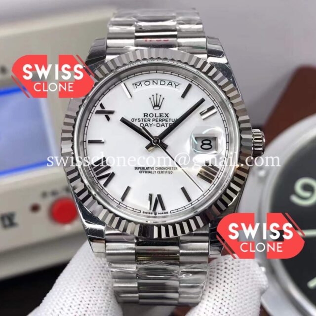 Rolex Day Date 228239 904L Steel 40MM - Swiss Dial 1:1 Mirror Super Clone Watch