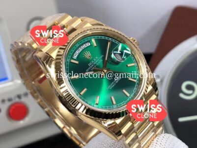 Rolex Day Date 36MM 118238 Green Dial Presidential 18K Yellow Gold Watch 1:1 Mirror Quality Super Clone Watch