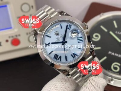 Rolex Day Date 40mm 228206-0001 Ice Blue Dial 904L Steel 1:1 Super Clone Watch