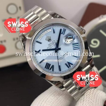 Rolex Day Date 40mm 228206-0001 Ice Blue Dial  904L Steel 1:1 Super Clone Watch