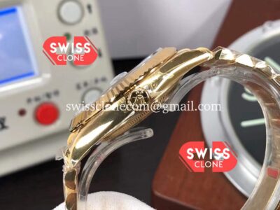 Rolex Day Date 40MM Black Dial Presidential Yellow Gold Watch 1:1 Mirror Quality Super Clone Watch