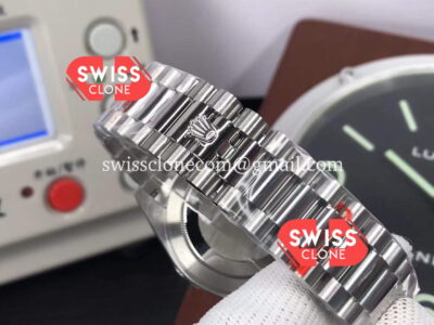 Rolex Day Date 40mm Presidential Stainless Steel Ice Blue Arab Dial 1:1 Super Clone Watch