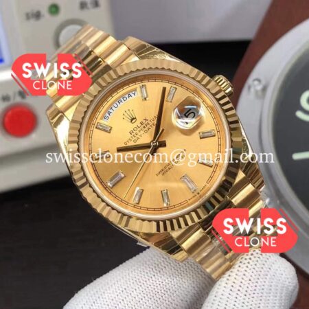 Rolex Day Date 40mm Presidential Yellow Gold 904L Gold Dial High Resolution View