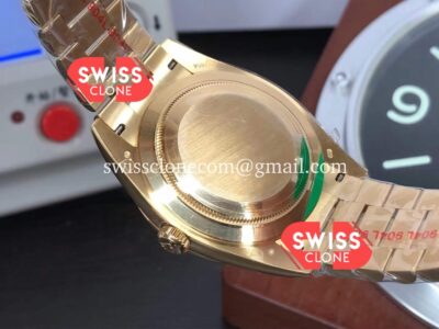 Rolex Day Date 40mm Presidential Yellow Gold 904L Gold Dial 1:1 Mirror Super Clone Watch