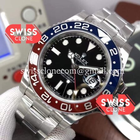 Rolex GMT Masters II 126719BLRO Pepsi Bezel 904L High Resolution View