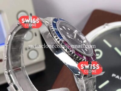 Rolex GMT Masters II Diamonds Swiss Watch in 904L Case - 1:1 Mirror Quality Super Clone Watch