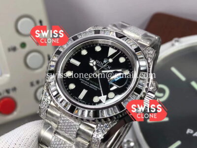Rolex GMT Masters II Diamonds Swiss watch in 904L Case 1:1 Mirror Quality Super Clone Watch