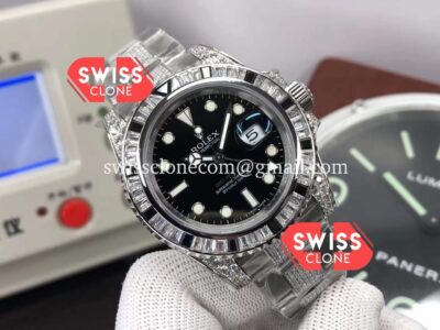 Rolex GMT Masters II Diamonds Swiss watch in 904L Case 1:1 Mirror Quality Super Clone Watch