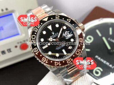 Rolex GMT Masters II M126711CHNR-0002 Everose Two Tone Gold Swiss Replica 1:1 Mirror Super Clone Watch