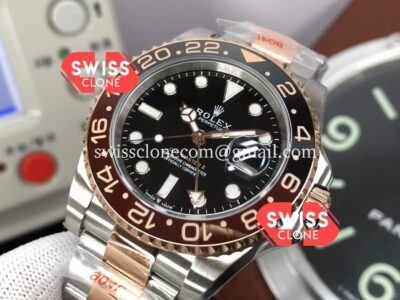 Rolex GMT Masters II M126711CHNR-0002 Everose Two Tone Gold Swiss Replica 1:1 Mirror Super Clone Watch