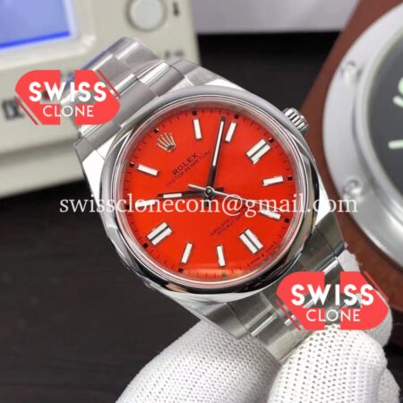 Rolex Oyster Perpetual 124300 Red Dial 41MM Cal.3230 High Resolution View