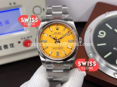 Rolex Oyster Perpetual 41mm 124300 Yellow Cal.3230 1:1 Super Clone Watch