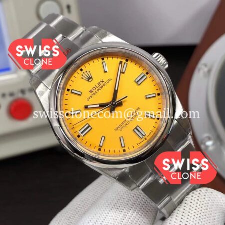 Rolex Oyster Perpetual 41mm 124300 Yellow Cal.3230 1:1 Super Clone Watch