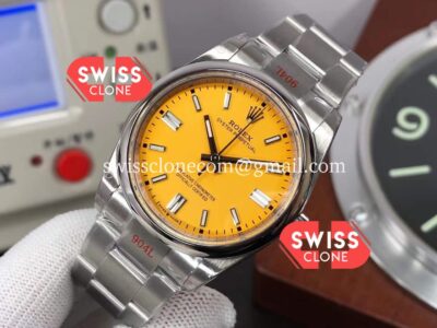 Rolex Oyster Perpetual 41mm 124300 Yellow Cal.3230 1:1 Super Clone Watch