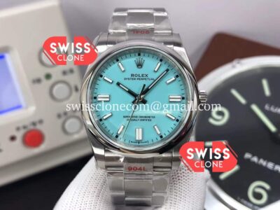 Rolex Oyster Perpetual 41mm Tiffany Blue REF#124300 Cal.3230 Movement 904L Steel 1:1 Super Clone Watch