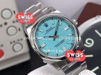 Rolex Oyster Perpetual 41mm Tiffany Blue REF#124300 Cal.3230 Movement 904L Steel 1:1 Super Clone Watch