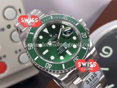 Rolex Submariner 116610LV The Hulk 904L Steel Swiss Replica 1:1 Mirror Super Clone Watch