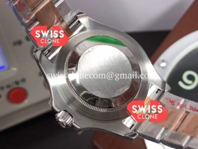 Rolex Yachtmaster 40mm Everose Gold - Oyster Steel Brown Dial 904L Steel Casing 1:1 Swiss Super Clone Watch