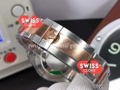 Rolex Yachtmaster 40mm Everose Gold - Oyster Steel Brown Dial 904L Steel Casing 1:1 Swiss Super Clone Watch