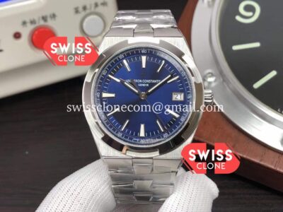 Vacheron Constantin Overseas 1:1 Mirror Swiss Replica in Steel Blue Dial Super Clone Watch